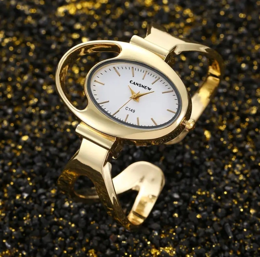 Ochiq halqali va noodatiy geometrik korpusli ayollar soat-bilaguzuki ⌚✨